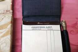 Vintage Boxed Original Shopping List Notebook and Pencil