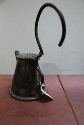 Vintage Braime Lever Lid HandHanging Oil Lamp