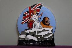 Vintage Britannia Trucks Large Enamel Badge 
