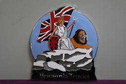 Vintage Britani Trucks Large Enamel Badge 