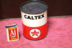 Vintage Caltex 1lb Grease Tin