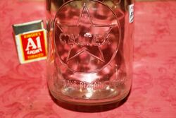 Vintage Caltex Embossed 1qt Oil Bottle 