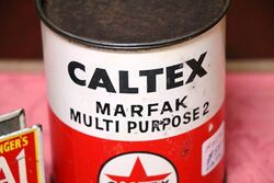 Vintage Caltex Mafax MultiPurpose  2One Pound Grease Tin