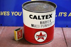Vintage Caltex Marfak Multi Purpose No1 5lb Grease Tin