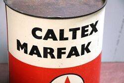 Vintage Caltex Marfax 5lb Grease Tin