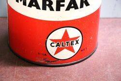 Vintage Caltex Marfax 5lb Grease Tin