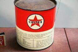 Vintage Caltex Marfax 5lb Grease Tin