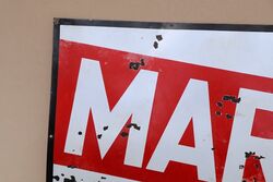 Vintage Caltex Marfax Lubrication Enamel Advertising Sign 