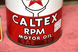 Vintage Caltex RPM Motor Oil SAE 30 One Quart Tin