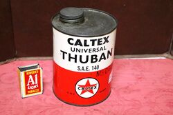 Vintage Caltex Universal Thuban SAE140 One Quart Tin