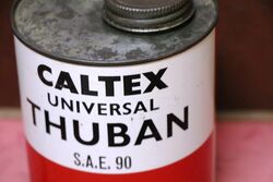 Vintage Caltex Universal Thuban SAE90 One Quart Tin 