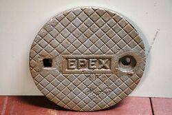 Vintage Cast Iron EPEX Tank Cover. #