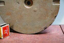 Vintage Cast Iron Sandblasted Neptune Tank Cover 