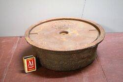 Vintage Cast Iron Sandblasted Shell Tank Cover. #