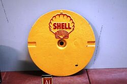 Vintage Cast Iron Shell Tank Cover.  265mm dia.