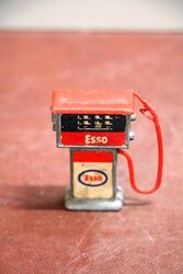 Vintage Cast Miniature Esso Petrol Pump