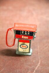 Vintage Cast Miniature Esso Petrol Pump