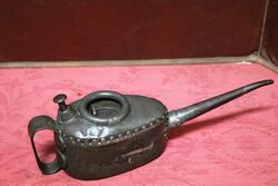 Vintage Castellated Kayeand39s Boat Shape Oiler