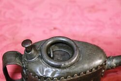 Vintage Castellated Kayeand39s Boat Shape Oiler