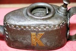 Vintage Castellated Kayeand39s Boat Shape Oiler