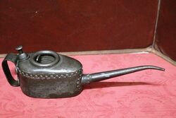 Vintage Castellated Kayeand39s Boat Shape Oiler