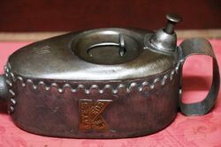 Vintage Castellated Kayeand39s Boat Shape Oiler
