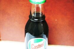 Vintage Castrol 1pint Motor Oil Bottle with Original Cap