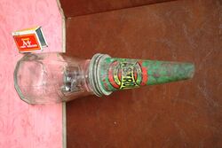 Vintage Castrol Bow Tie Pint Bottle with Tin Top