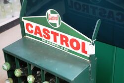 Vintage Castrol Garage Forecourt 25Division Oil Bottle Trolley
