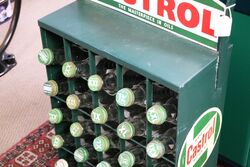 Vintage Castrol Garage Forecourt 25Division Oil Bottle Trolley