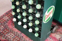 Vintage Castrol Garage Forecourt 25Division Oil Bottle Trolley