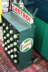 Vintage Castrol Garage Forecourt 25Division Oil Bottle Trolley