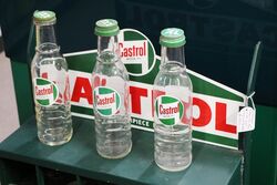 Vintage Castrol Garage Forecourt 25Division Oil Bottle Trolley
