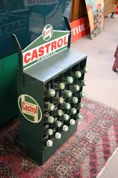 Vintage Castrol Garage Forecourt 25Division Oil Bottle Trolley