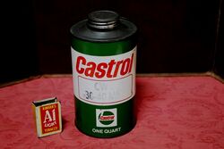 Vintage Castrol "L" CW 30-40 MS One Quart Oil Can.