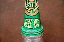Vintage Castrol Wakefield Embossed Bow Tie Quart Oil Bottle