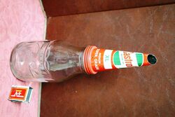 Vintage Castrol Wakefield Quart Bottle with "Z" Tin Top.