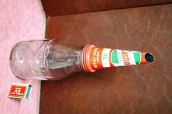 Vintage Castrol Wakefield Quart Bottle with Z Tin Top