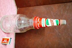 Vintage Castrol Wakefield Quart Bottle with Z Tin Top 