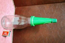 Vintage Castrol Z L 20W30 Quart Bottle with Z Tin Top