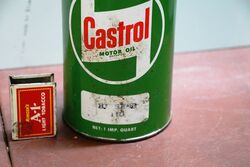 Vintage Castrol Z Motor Oil 1 Quart Cylinder Tin