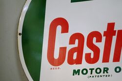 Vintage Castrol Z Round Enamel Advertising Sign 