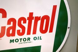Vintage Castrol Z Round Enamel Advertising Sign 