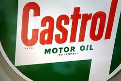 Vintage Castrol Z Round Enamel Advertising Sign 