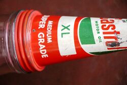 Vintage Castrol Z XL Quart Bottle with Z Tin Top