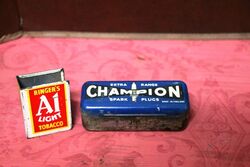 Vintage Champion Extra Range Spark Plug Tin