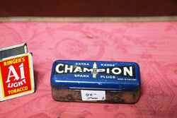 Vintage Champion Extra Range Spark Plug Tin