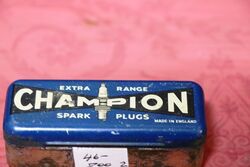 Vintage Champion Extra Range Spark Plug Tin