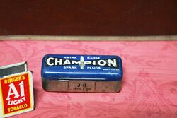Vintage Champion Extra Range Spark Plug Tin.