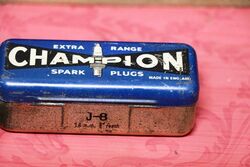 Vintage Champion Extra Range Spark Plug Tin